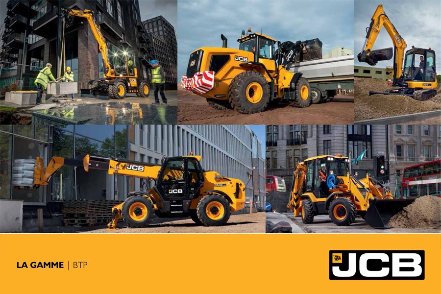 Machines et équipements - téléchargez la brochure Gamme BTP JCB